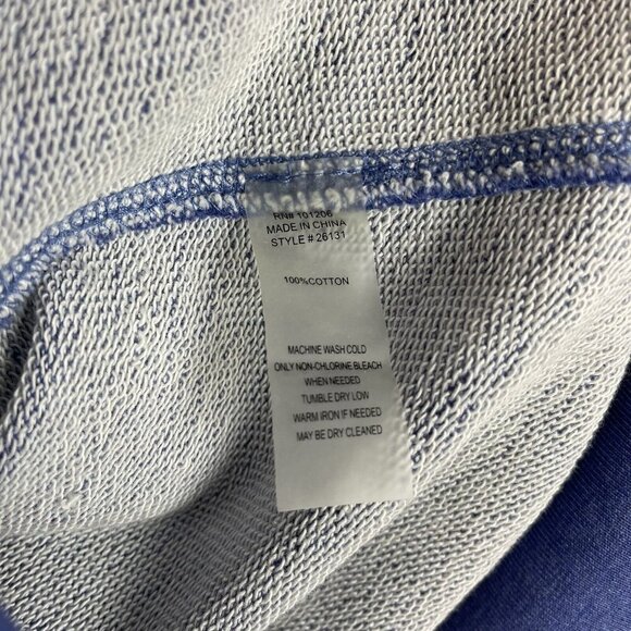 Soft Surroundings Terry Sweatshirt Hoodie Womens Size XS Blue Pullover Tunic - Picture 4 of 6